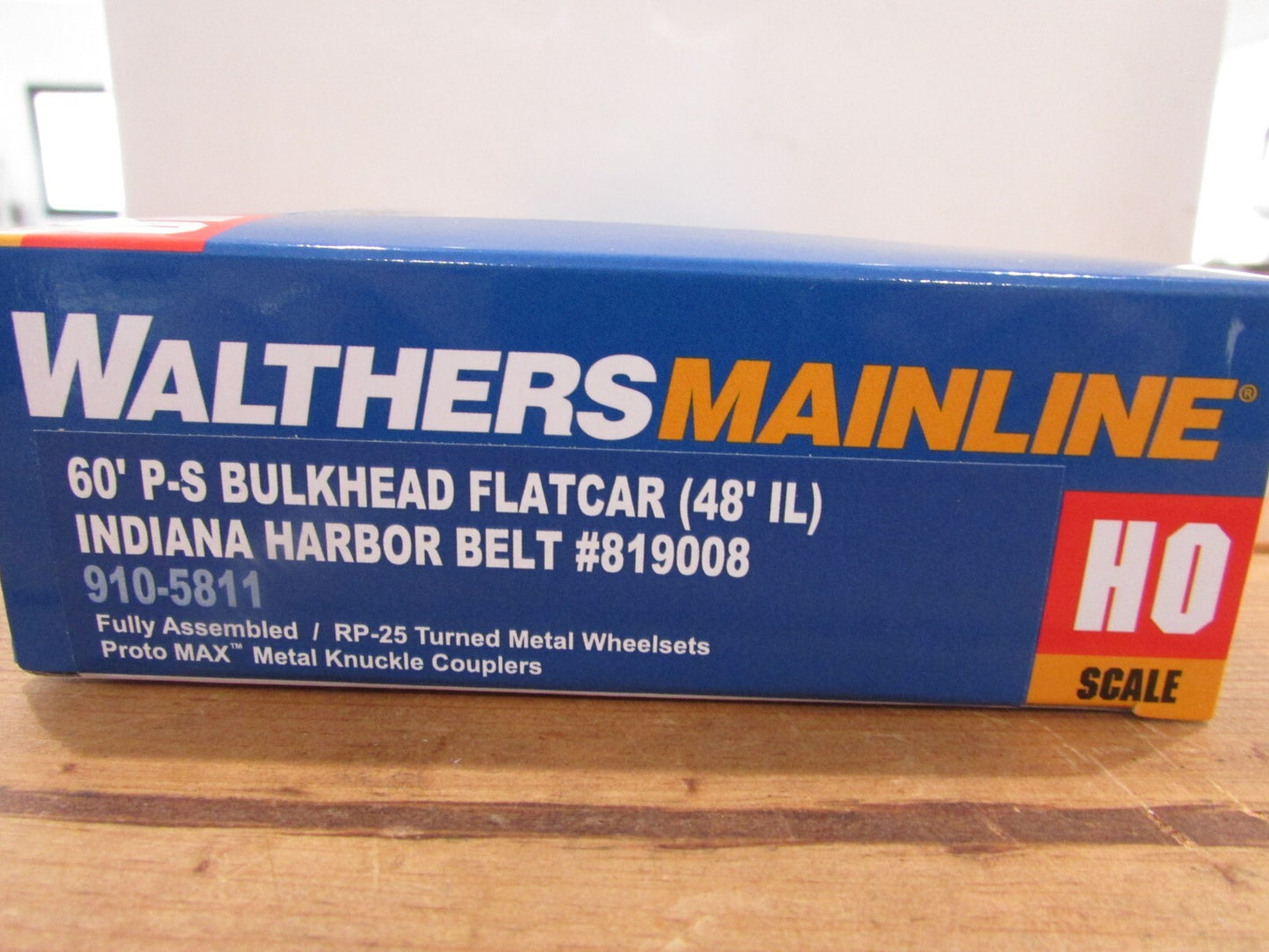 HO Scale Walthers P-Standard 60' Bulkhead Flatcar Indiana Harbor Belt Lot#3088