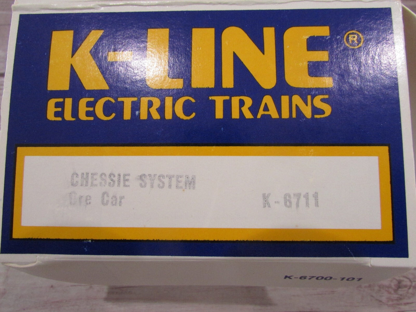 O Gauge K-Line 6711 Chessie System Ore Car w/Load Lot#3070