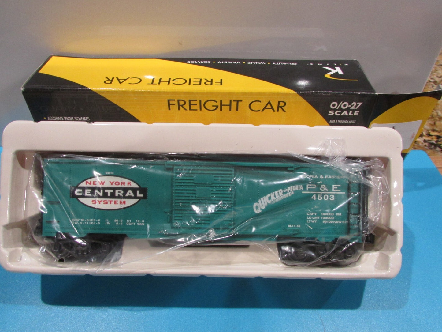 O Scale K-Line K-90017 New York Central Boxcar Lot#1681