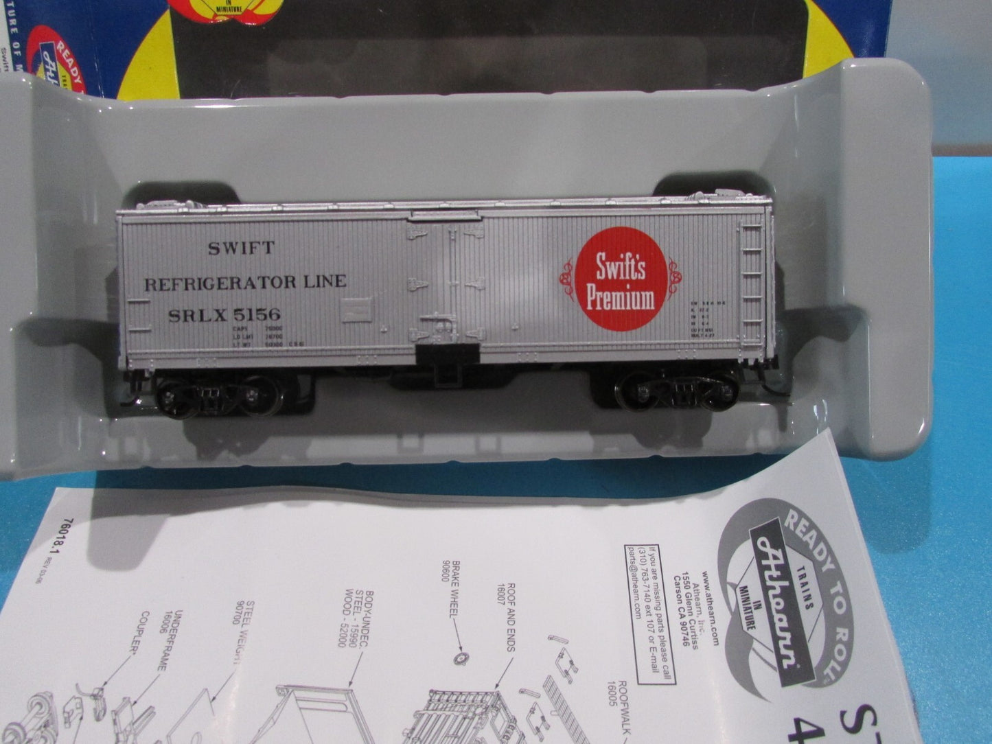 Ho Scale Athearn 75931 Swift 40' Wood Reefer Car #5156
