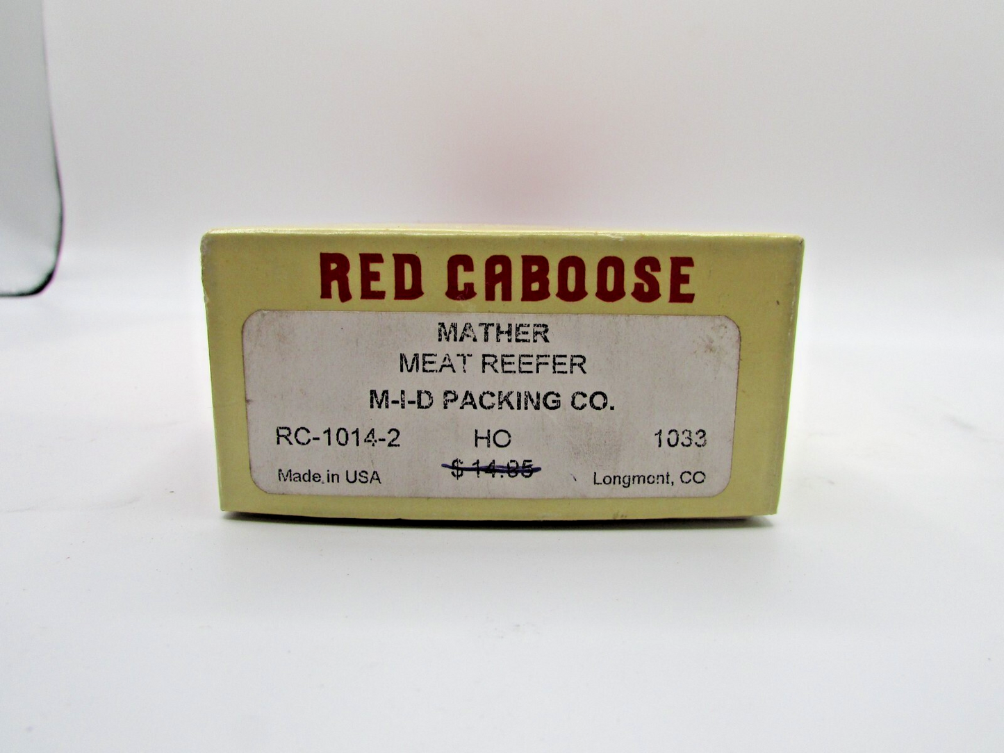 HO Scale Red Caboose 1014-2 Meat Reefer M-I-D Packing Co. RC4832