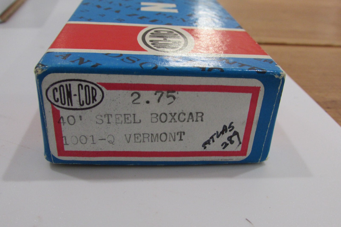 N Scale Con-Cor 1001-Q Vermont 40' Steel Box Car