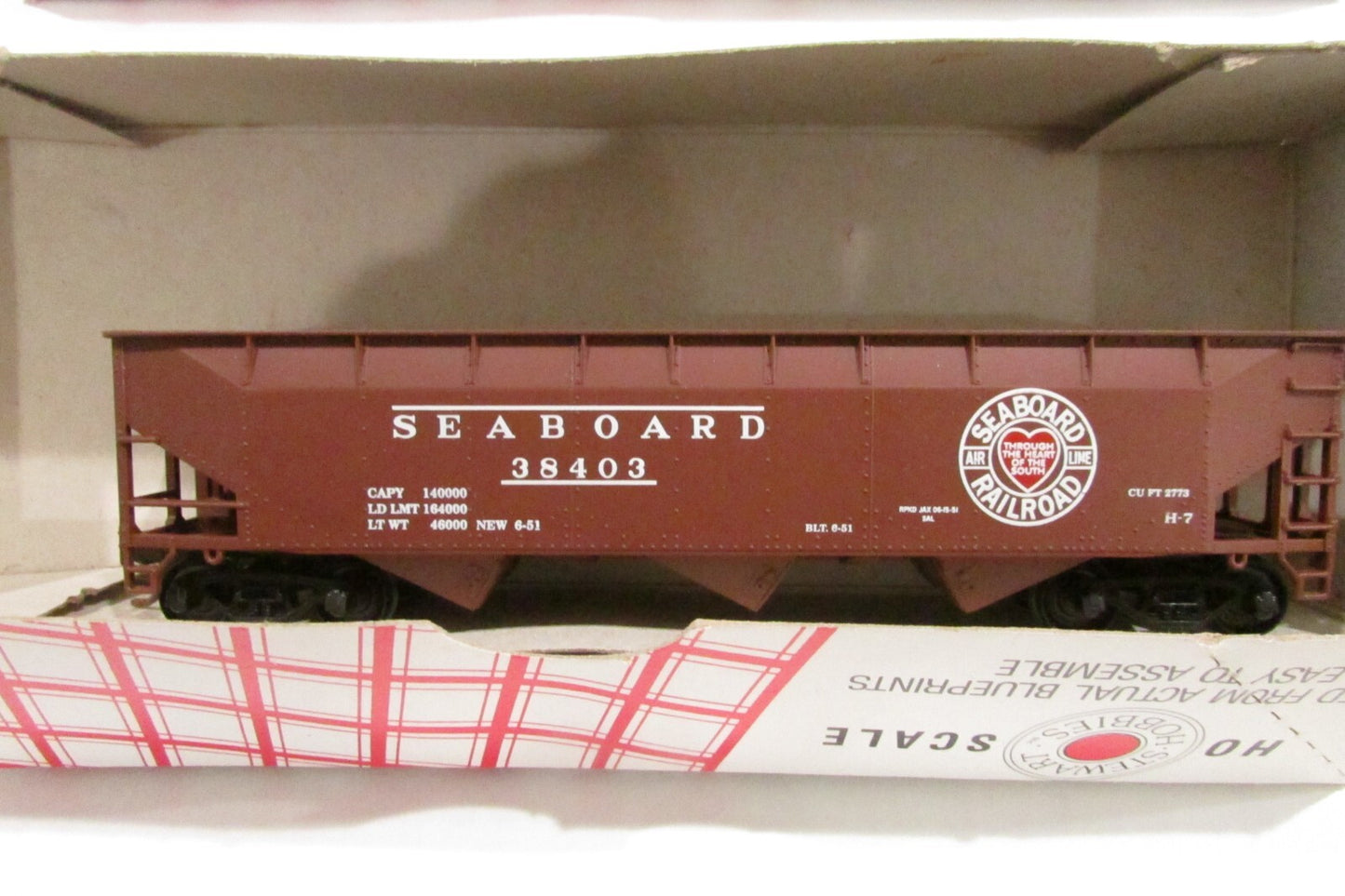 Ho Scale Steward Hobbies (6)Off Set 70Ton 9Panel Triple Hopper Seaboard Lot#3359