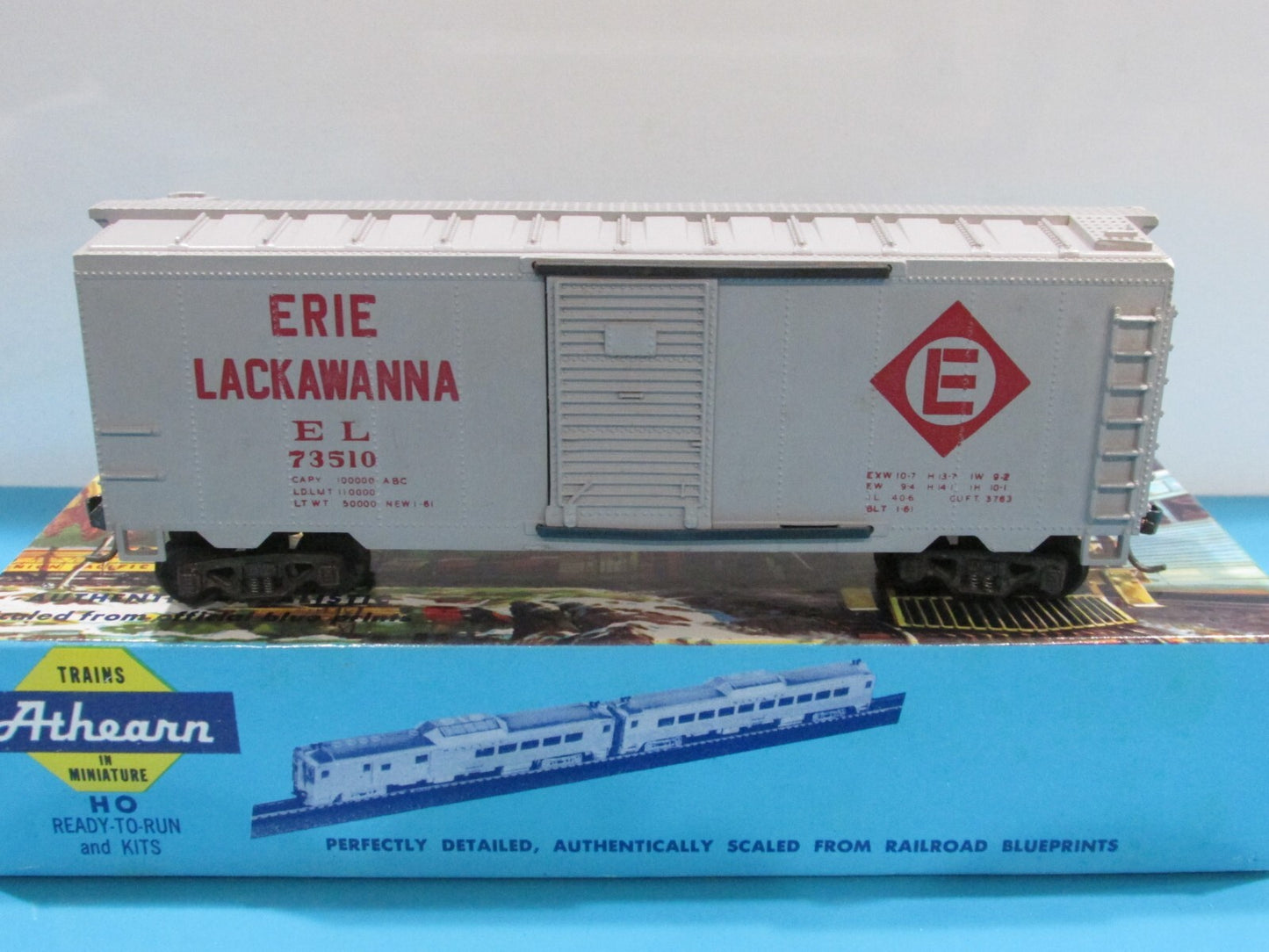 HO Scale (3)Athearn Assorted Freight Cars Erie Lackawanna Lot#0991