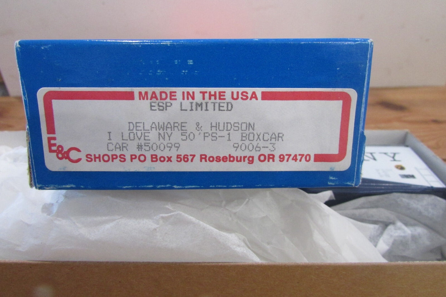 HO Scale E&C Shop Delaware & Hudson 50 PS-1 Box Car Kit #50099 Lot#3753