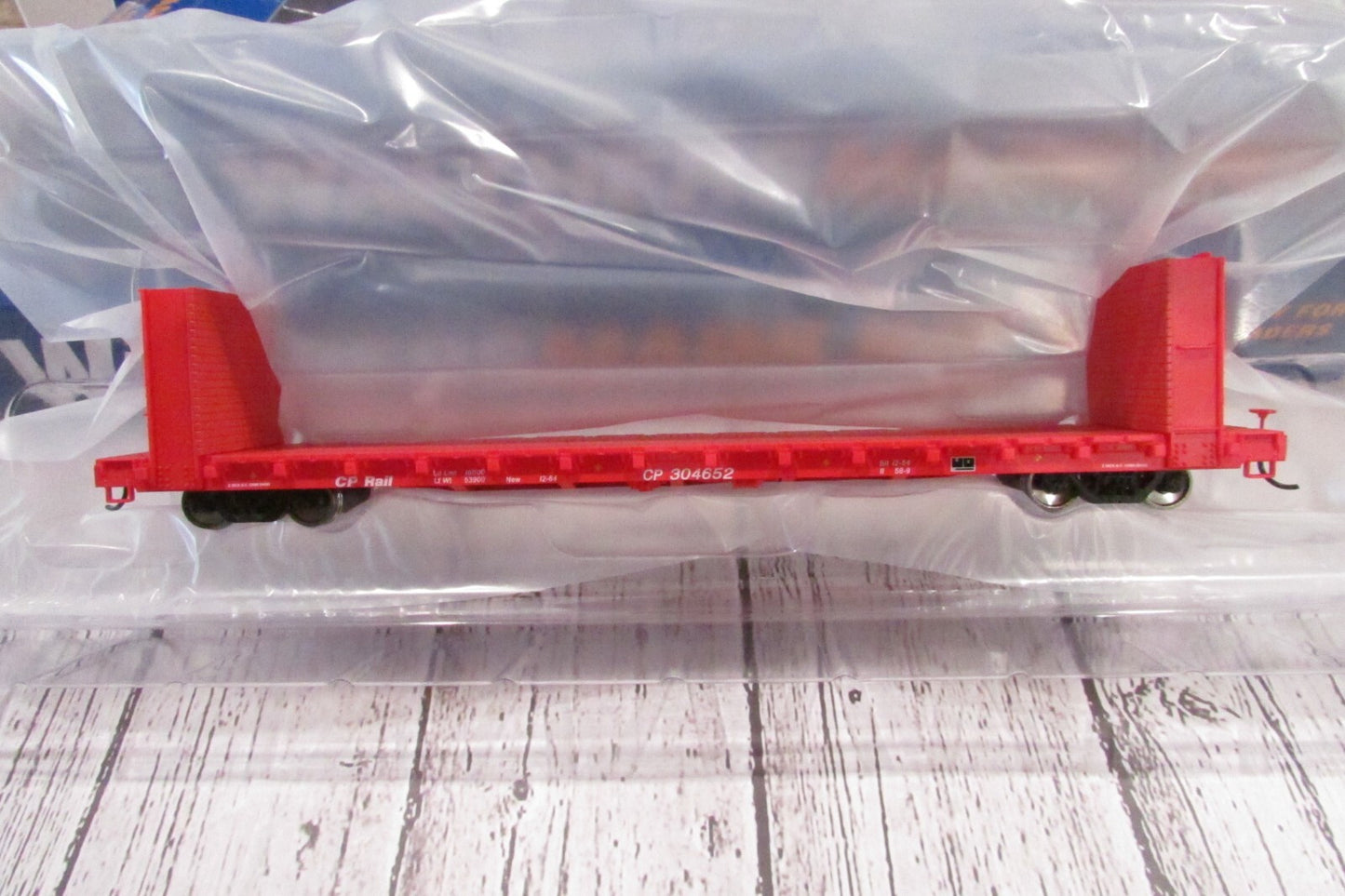 HO Scale Walthers (4) P-Standard 60' Bulkhead Flatcar Canadian Pacific Lot#3336