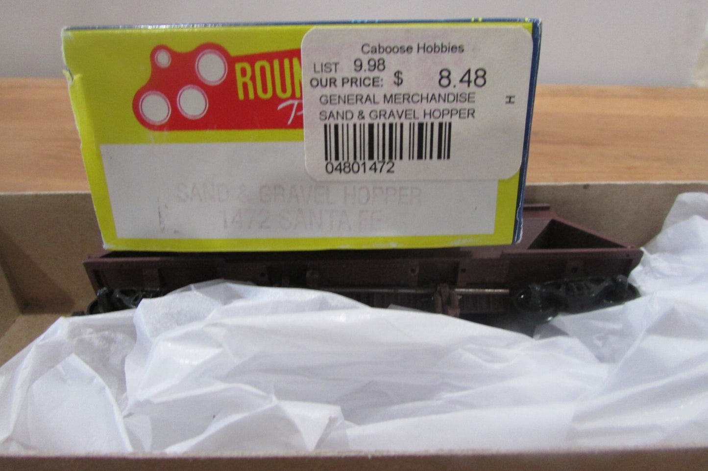 HO Scale RoundHouse Sand and Graver Hopper Santa Fe RH4380