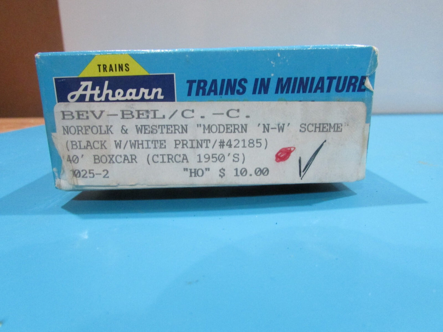 HO Scale Athearn/Bev-Bel 1025-2 40' Boxcar (Circa 1950's) N&W