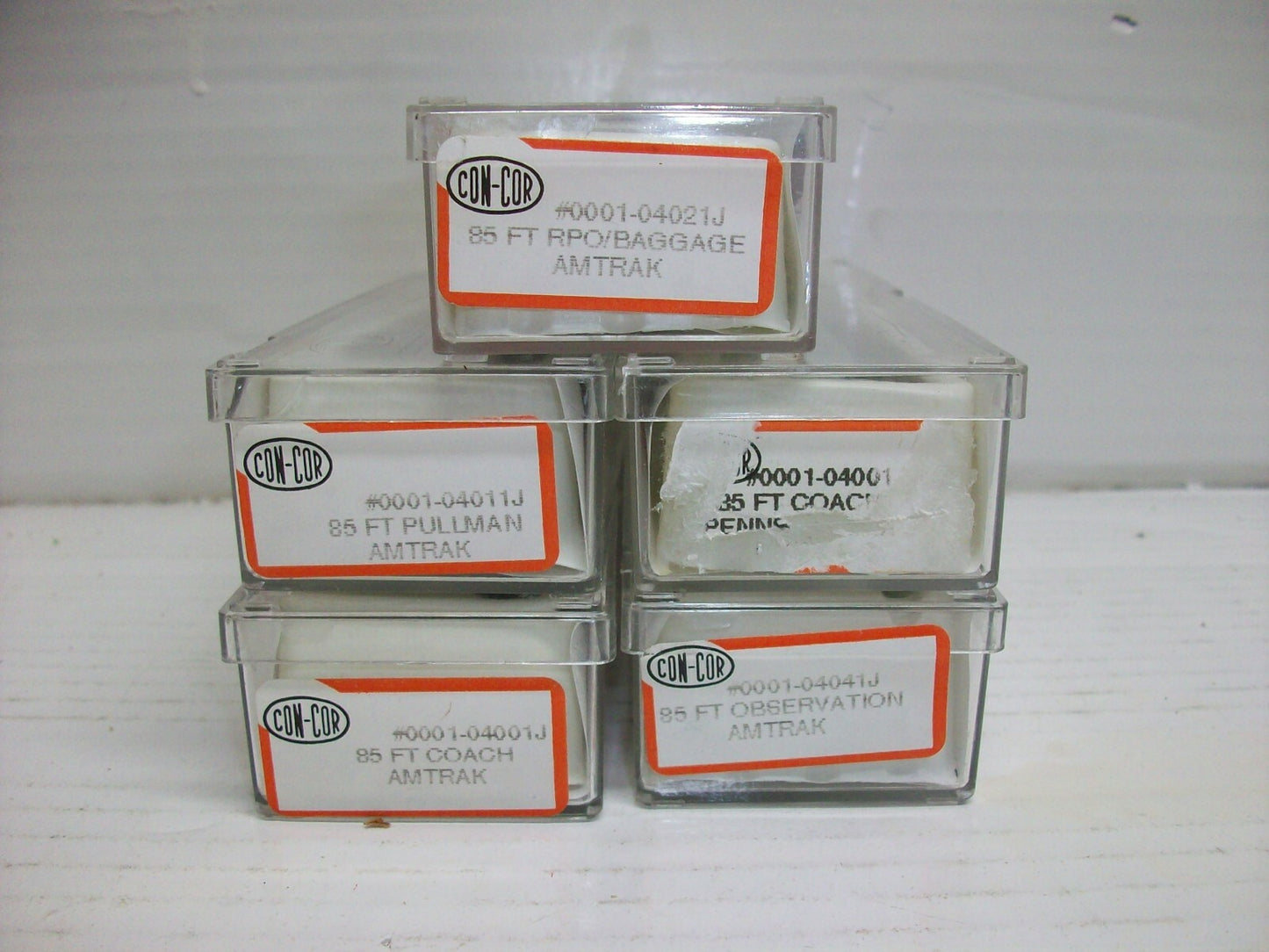 N Scale Con-Cor 001-004011J Amtrak 5-Car Passenger Set, Lot#2450