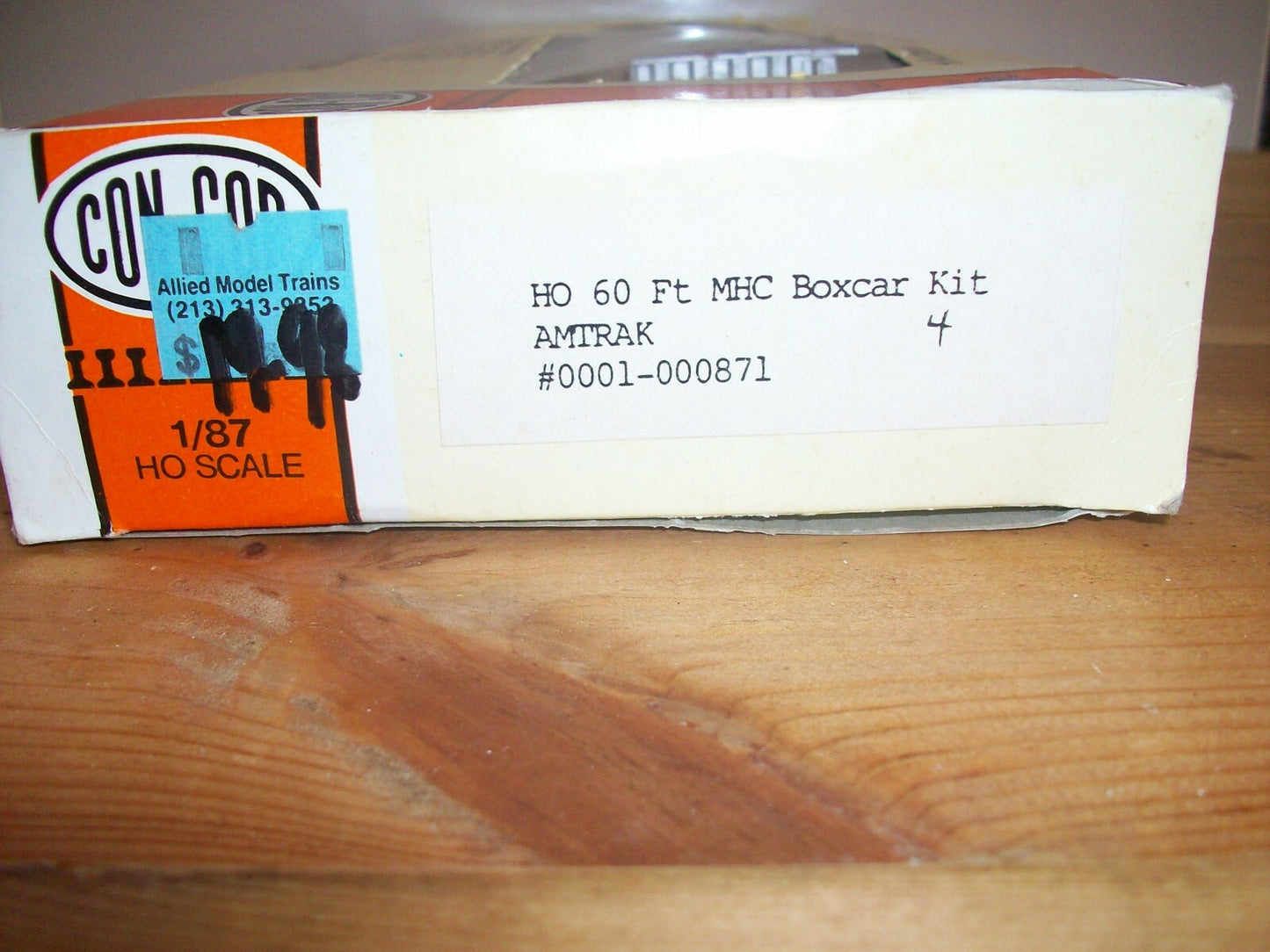 HO Scale Con-Cor 60ft MHC BoxCar Kit " Amtrak " Kit Car#1432 Lot#3863