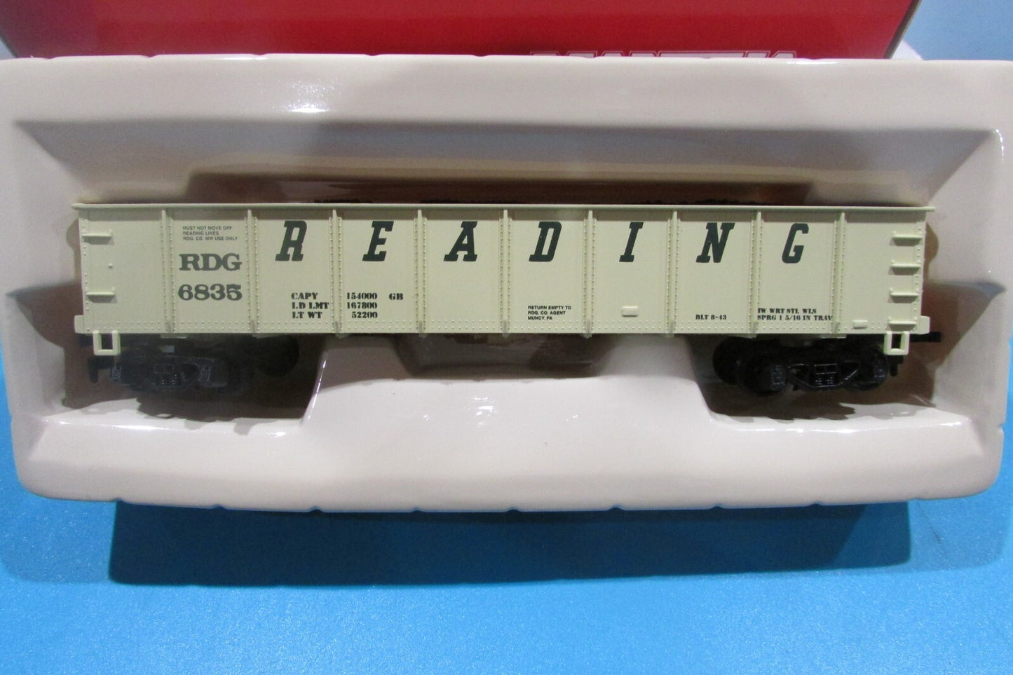 HO Scale Mantua 731-521 (3) Heavy 43' Gondola READING Lot#3436