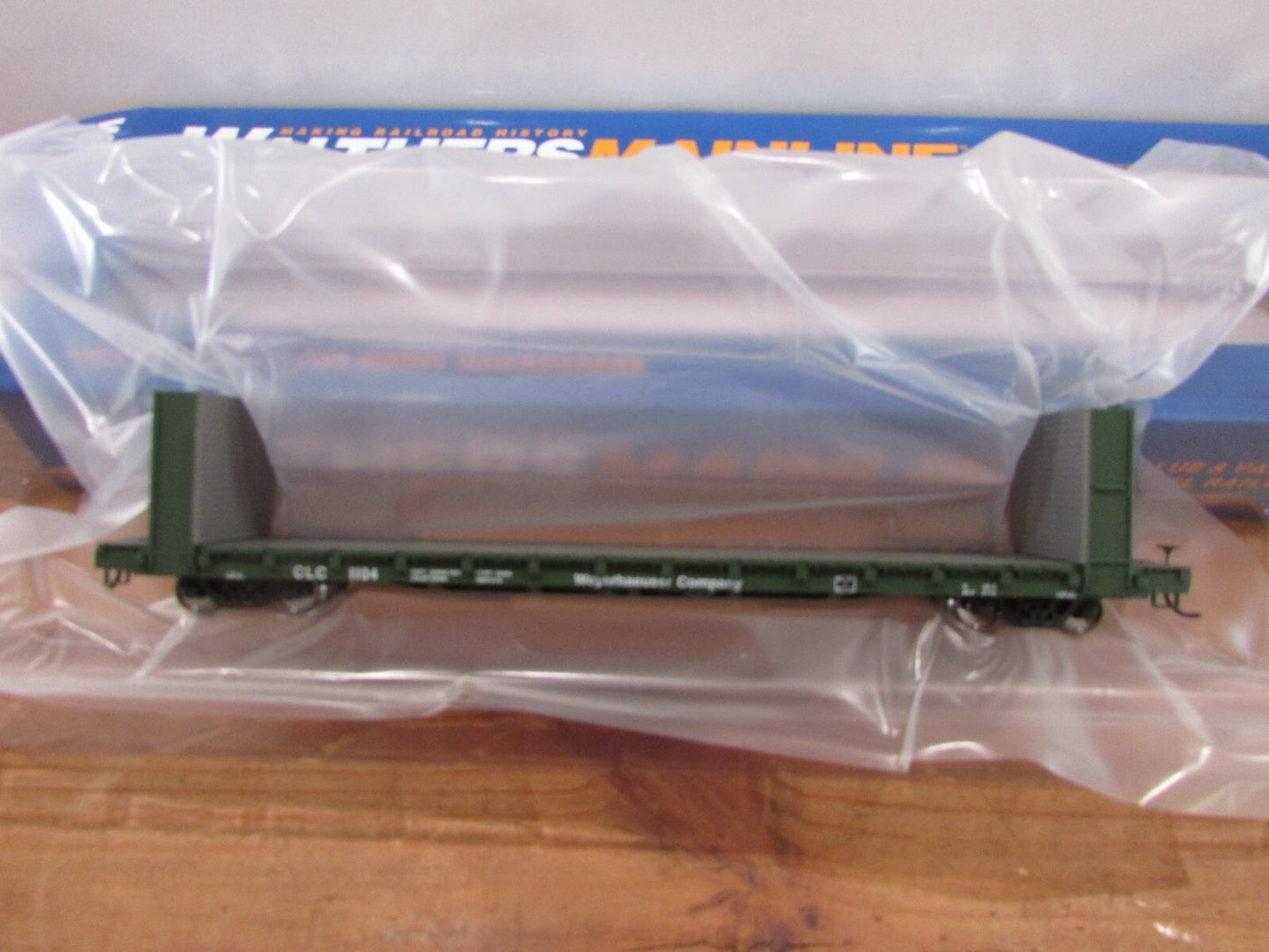 HO Scale Walthers (3)Pullman-Standard 60' Bulkhead Flatcar Weyerhaeuser Lot#3085