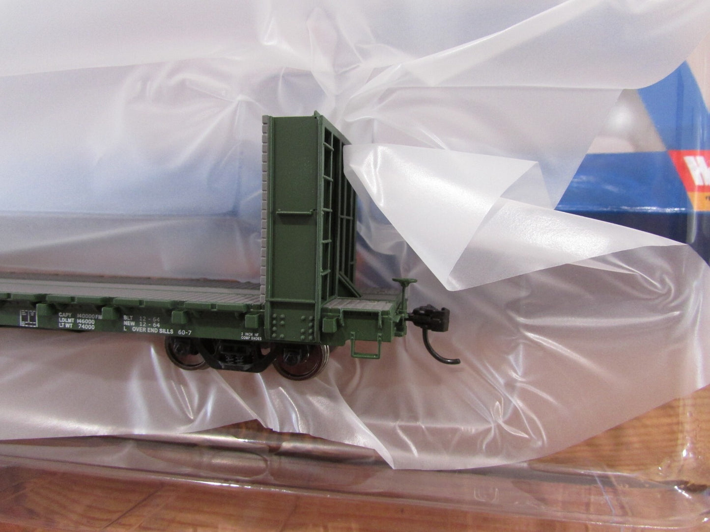 HO Scale Walthers P-Standard 60' Bulkhead Flatcar Indiana Harbor Belt Lot#3088
