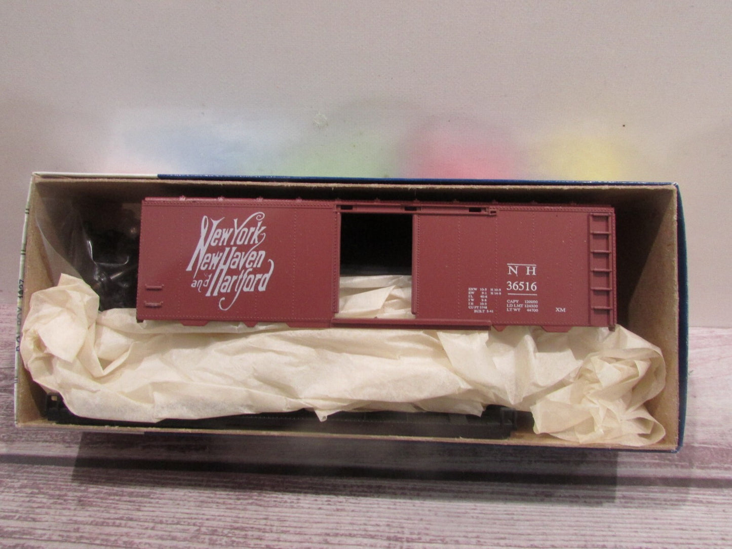 HO Scale Roundhouse (3) New Haven 40' Box Car Kits Lot#3276