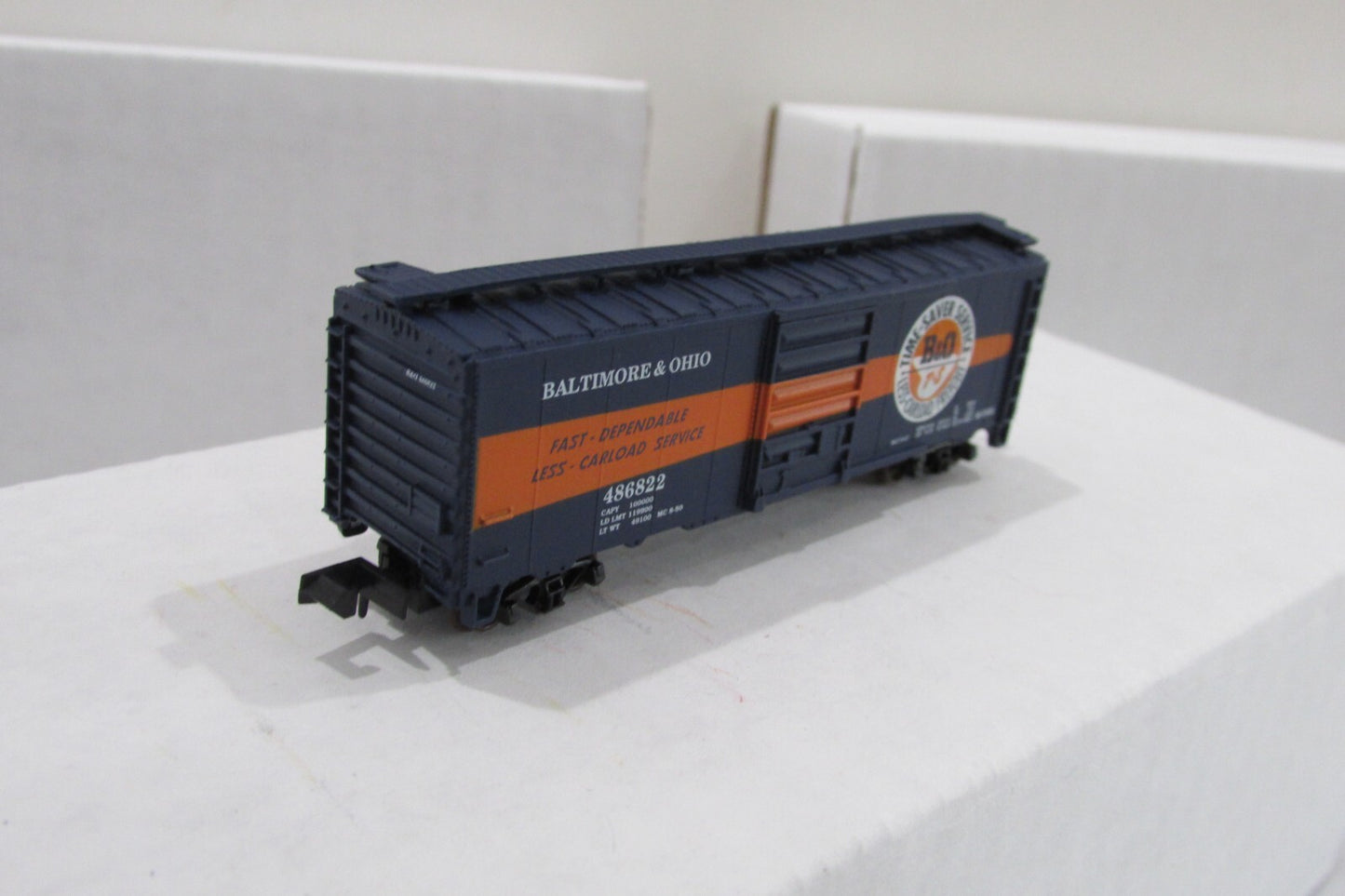 N Scale Atlas 34312 40' Box Car B&O Time Service #486822