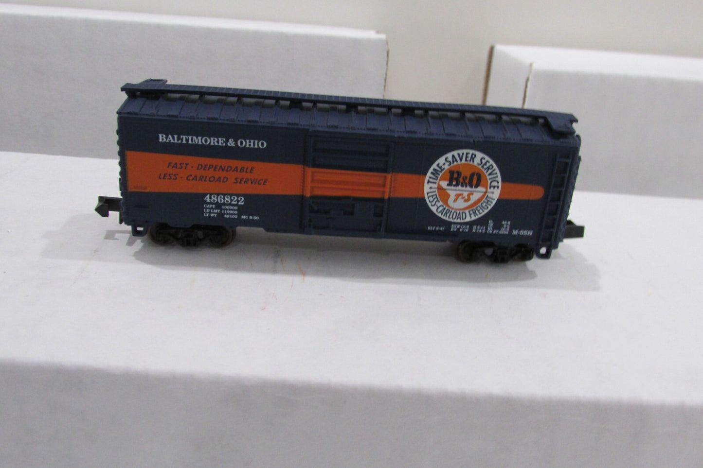 N Scale Atlas 34312 40' Box Car B&O Time Service #486822