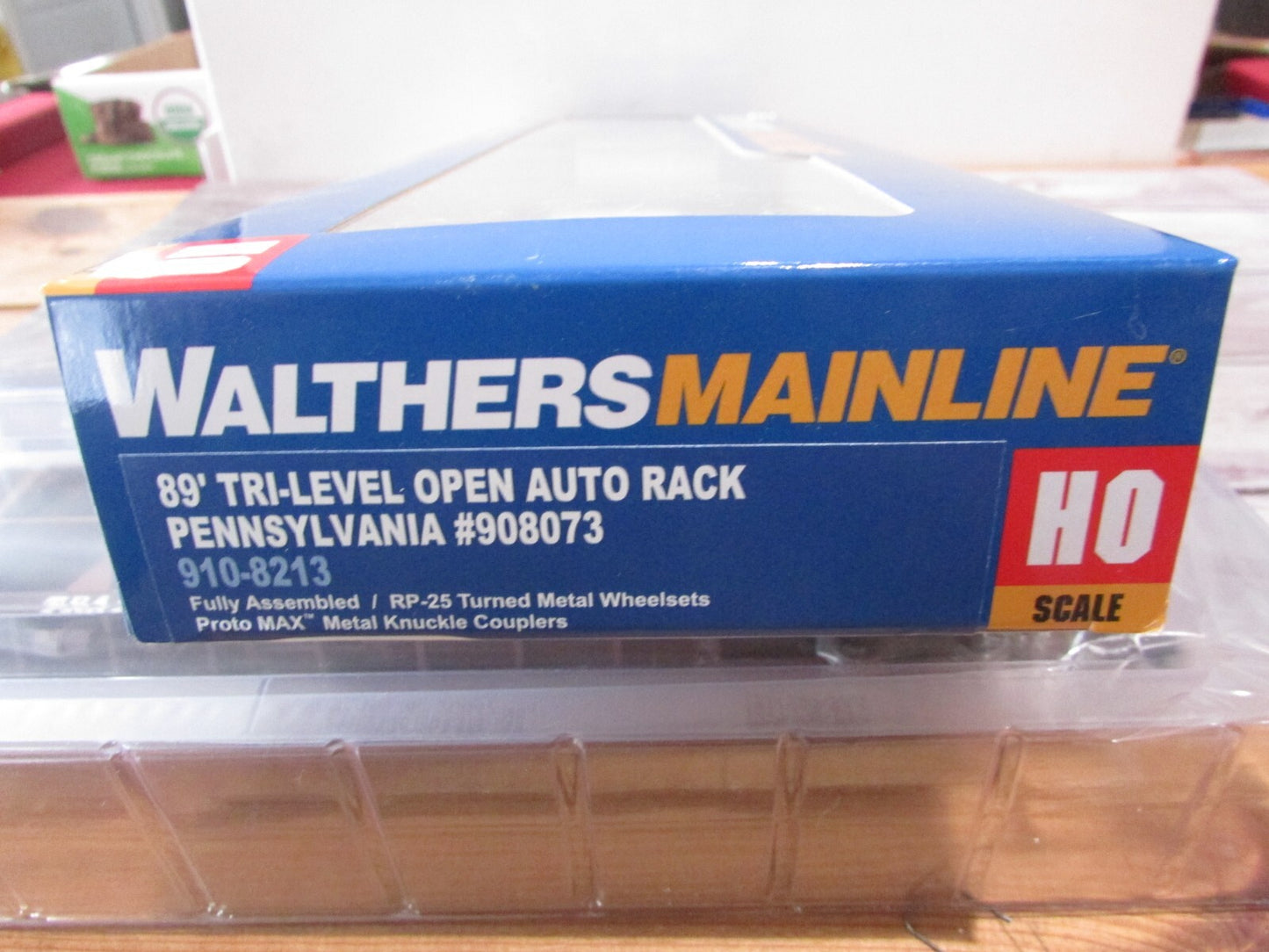HO Scale Walthers 910-8213 89' Tri-Level Open Auto Rack Pennsylvania Lot#3176