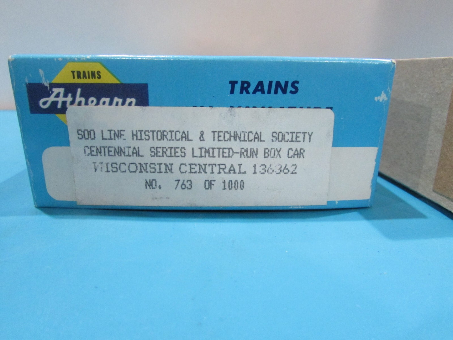 HO Scale Athearn 763 of 1000 Box Car Wisconsin Central #136362