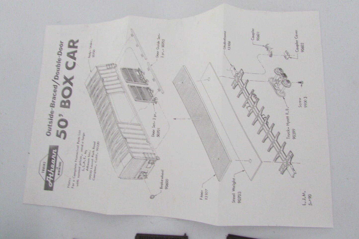 HO Scale Athearn 5078 50ft Railbox Double Door Mc Cloud River Railroad Corp,