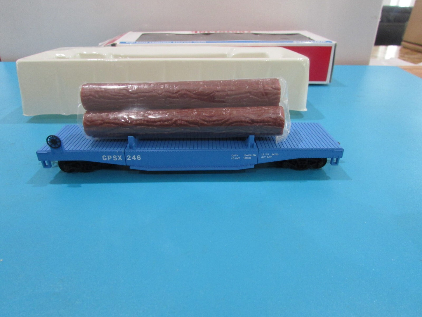 HO Scale Walthers Trainline 931-764 Log Dump Car w/Logs Georgia Pacific Lot#2058