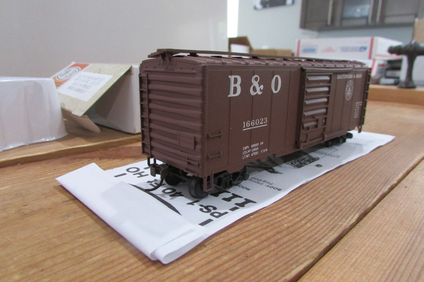 HO Scale Con-Cor PS1 40'ft Boxcar Baltimore & Ohio Lot#4029