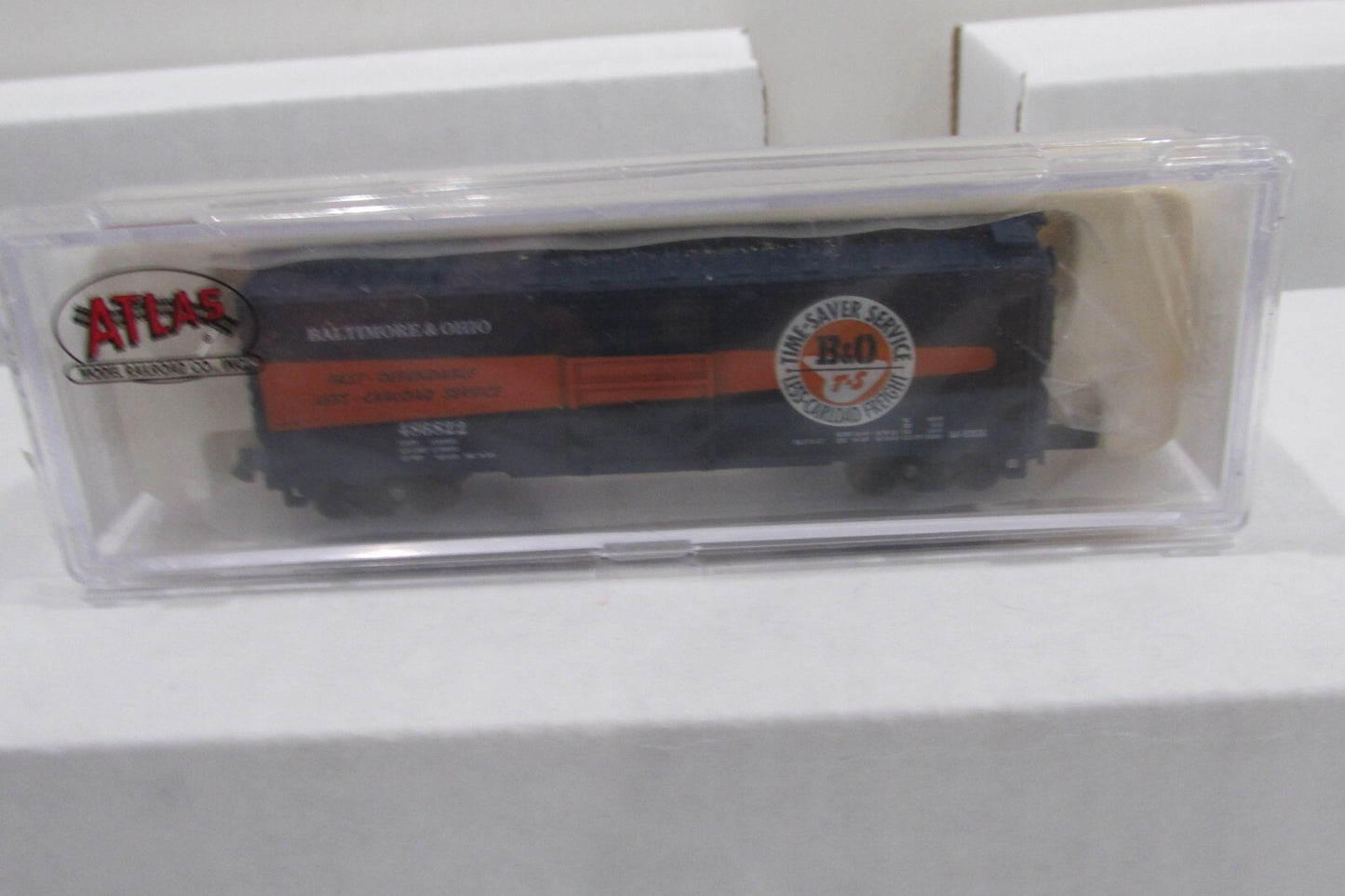 N Scale Atlas 34312 40' Box Car B&O Time Service #486822