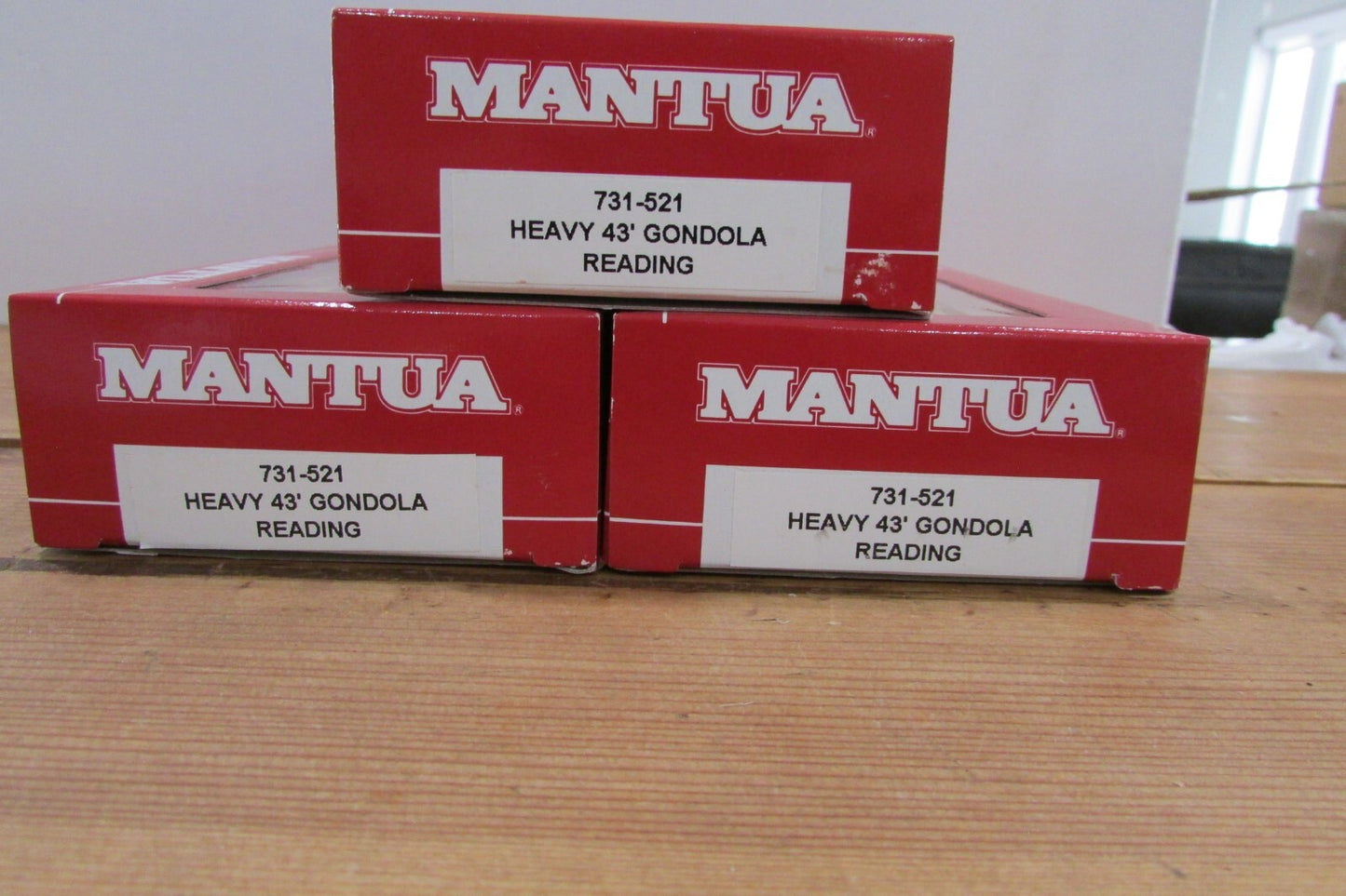 HO Scale Mantua (3) Heavy 43'' Gondola w/ Load READING LOT#4178