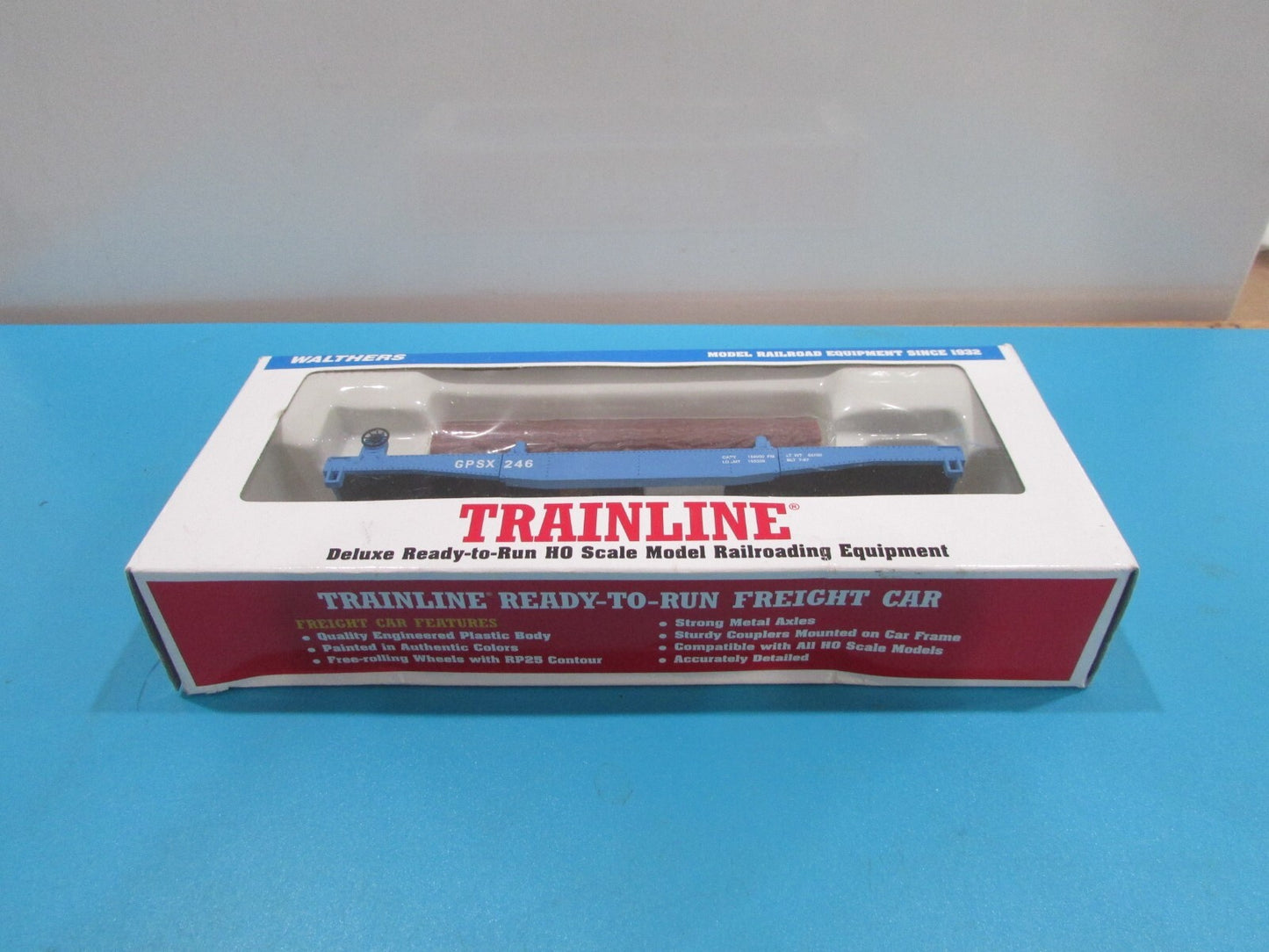 HO Scale Walthers Trainline 931-764 Log Dump Car w/Logs Georgia Pacific Lot#2058