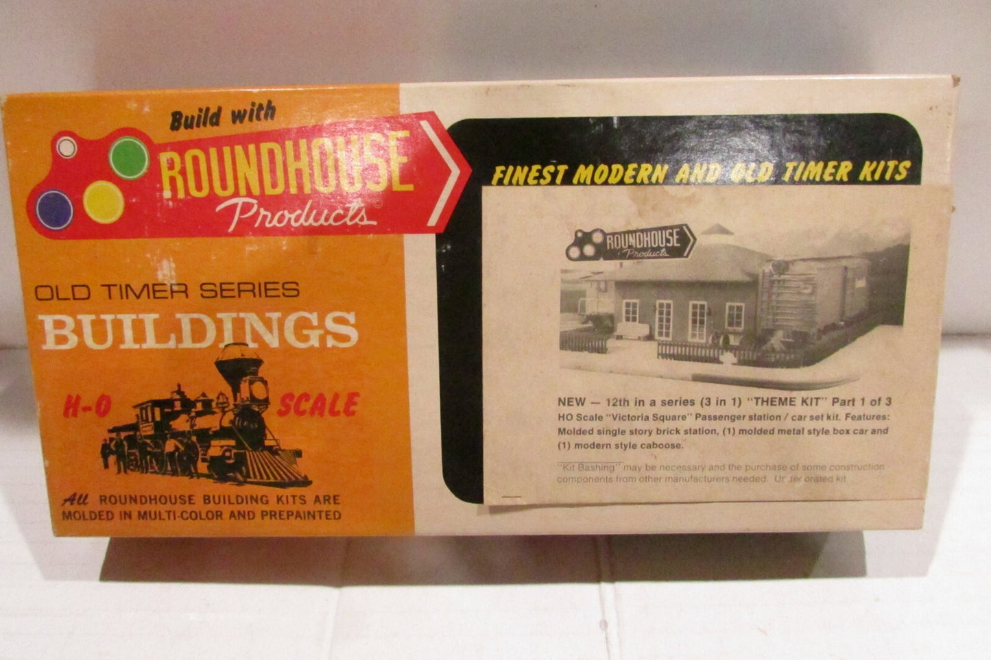 HO Scale Roundhouse 1511 Part 1 Victoria Square Passenger Station & Cars Set Kit