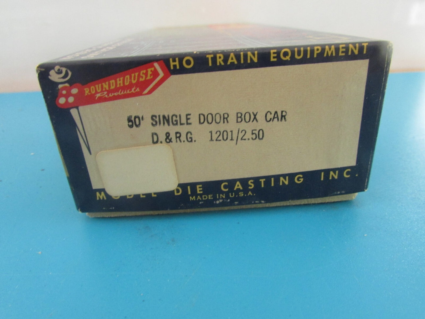 HO Scale Roundhouse 1201 50' Single Door Box Car Rio Grande ( D.& R.G.) RH4280