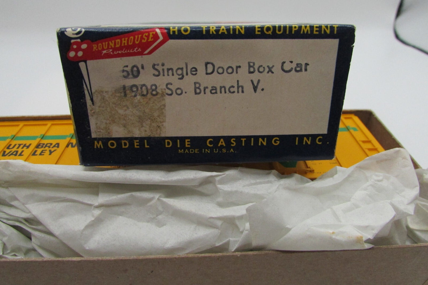HO Scale RoundHouse 1908 50' Single Door Box Car Kit So. Branch V Lot#4788