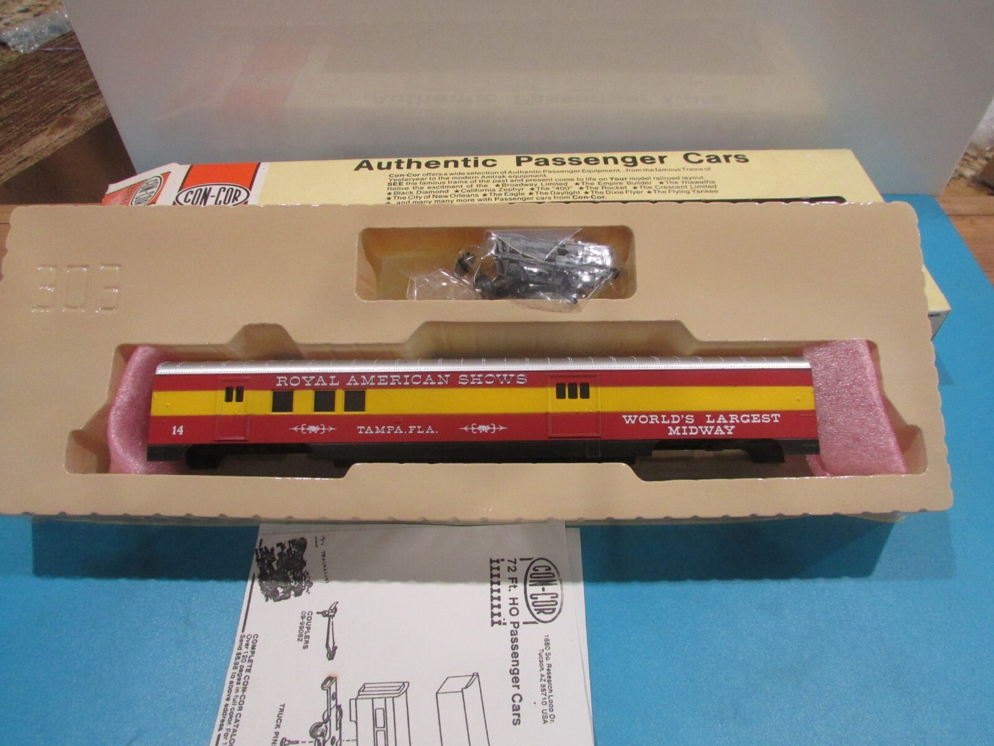 HO Scale Con-Cor Assorted Passenger Cars Kit Royal American Show Lot#1952