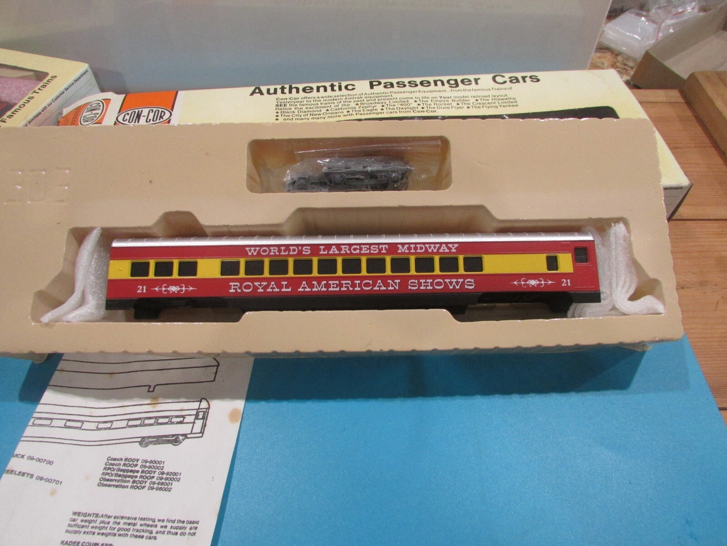 HO Scale Con-Cor Assorted Passenger Cars Kit Royal American Show Lot#1952