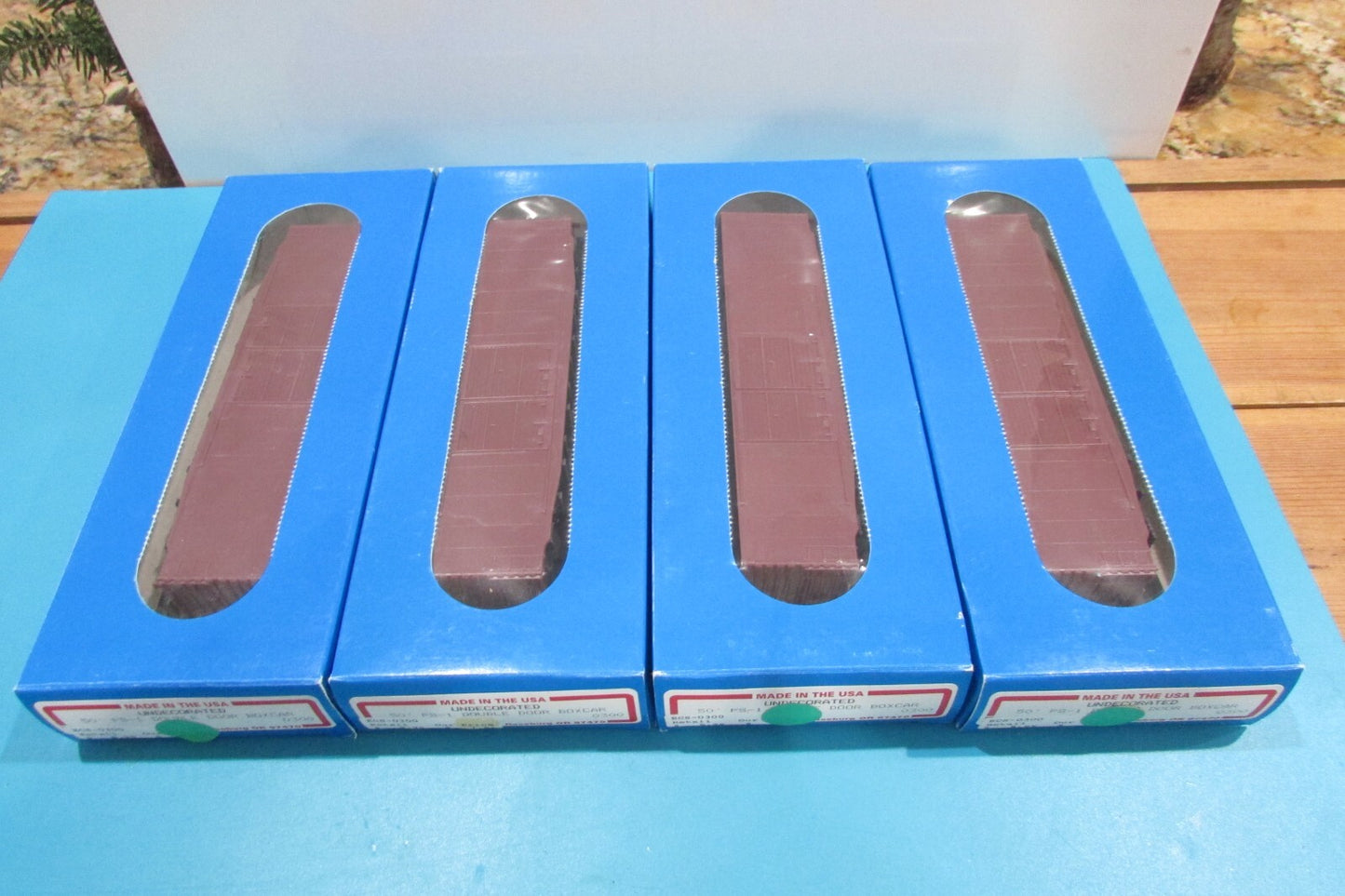 HO Scale E&C Shops (4) Undecorated Freight Car Kits Lot#2466
