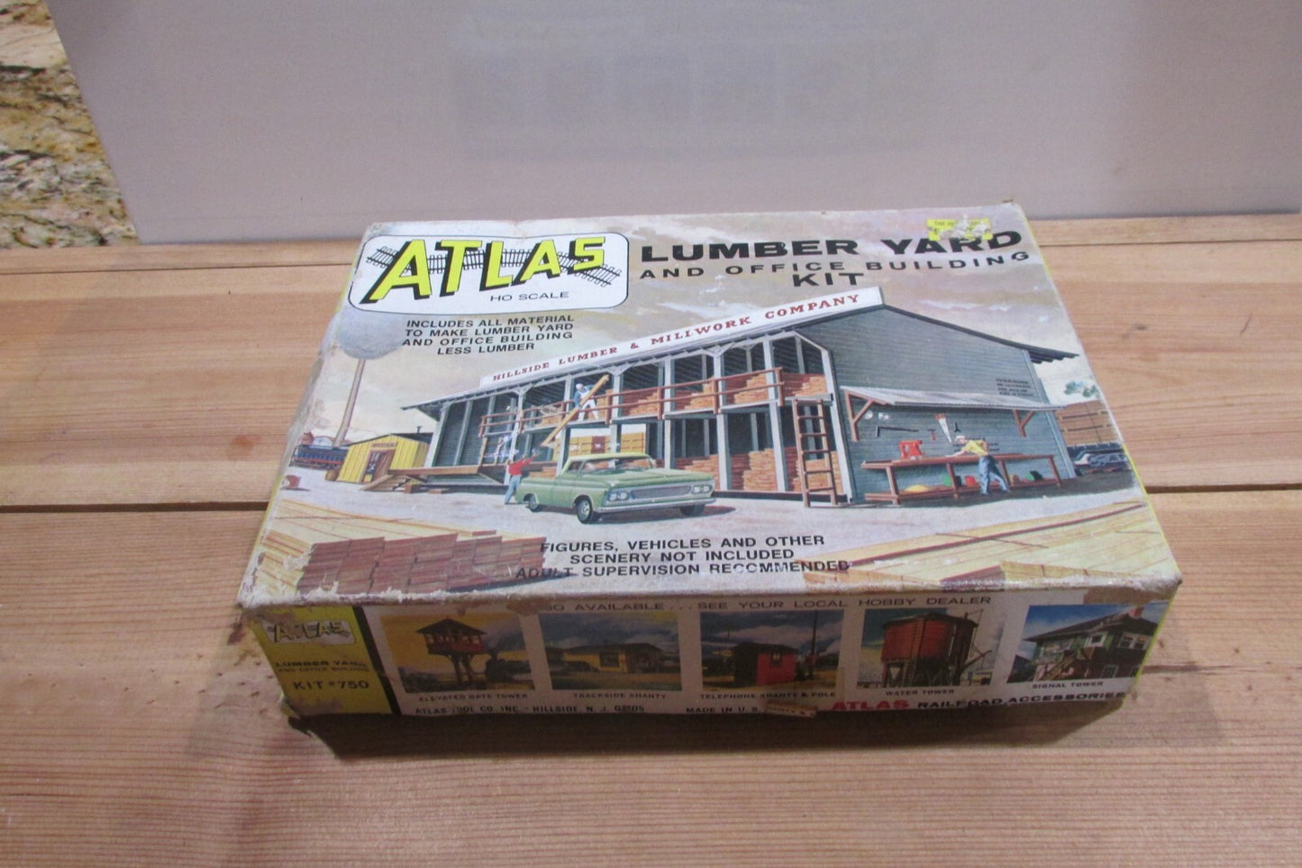Ho Scale Atlas Kit#750 Lumber Yard & Office Building Kit LOT#0050