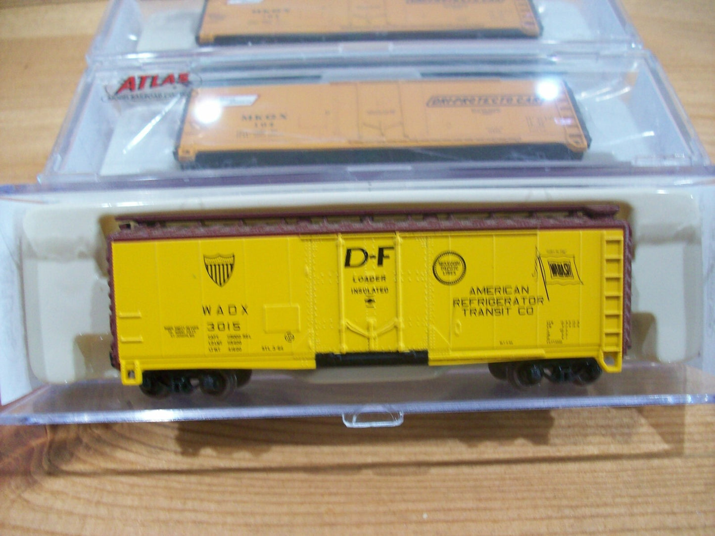 N Scale Atlas N09 (3) Assorted 40' Plug Door Box Car
