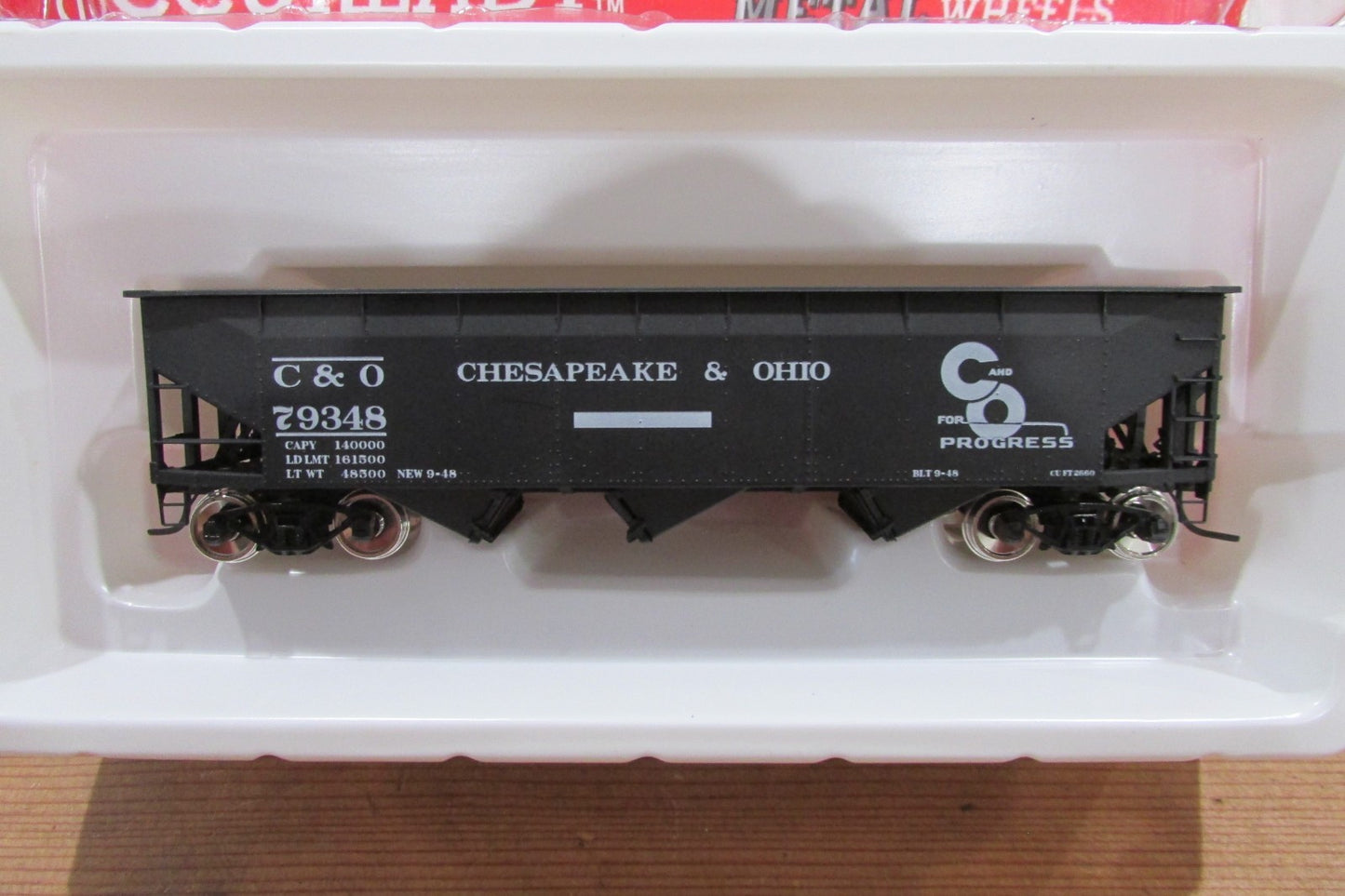 HO Scale Accuready 97520 70 Ton Offset Side Tiple Hopper C&O Lot#5055