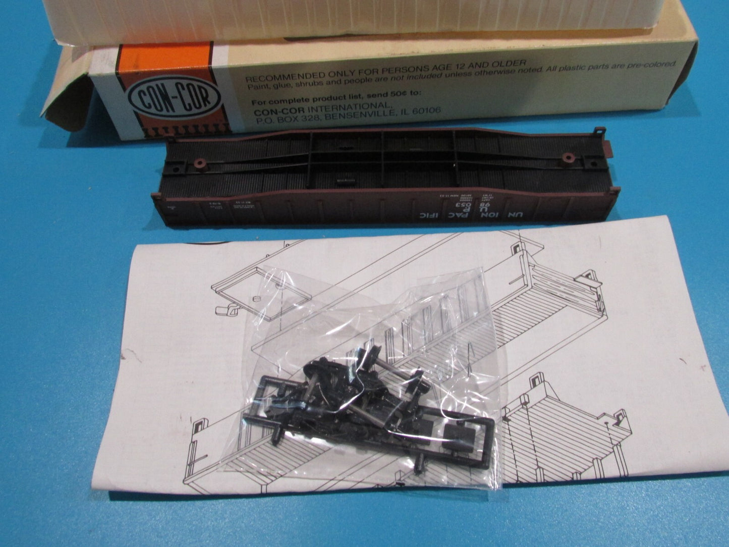 HO Scale Con-Cor Union Pacific Gondola Car Kit Lot#1166