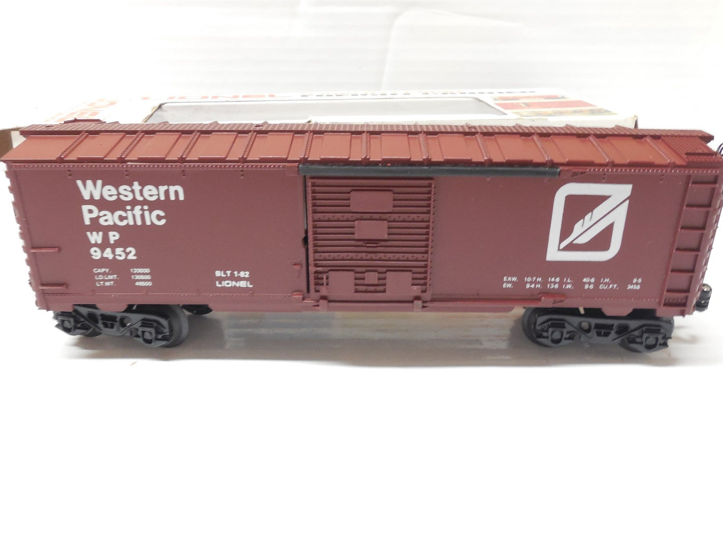O SCALE Lionel 6-9452 Wester Pacific Box Car