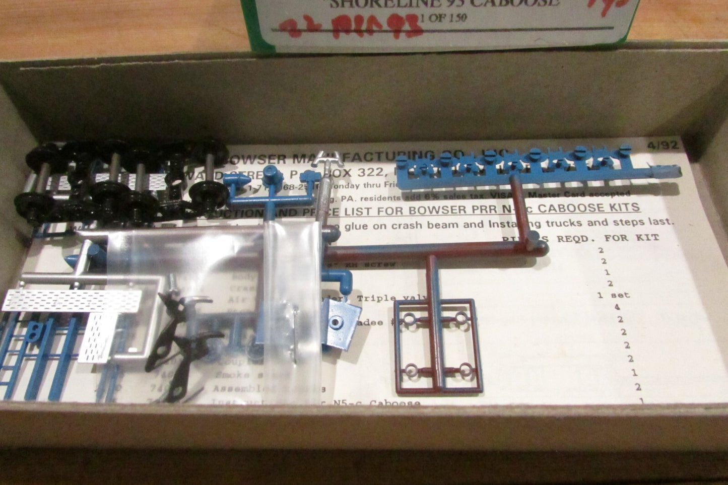 Ho Scale Bowser L.S.L Commemorative " Shoreline 93 Caboose ( 1 of 150 )
