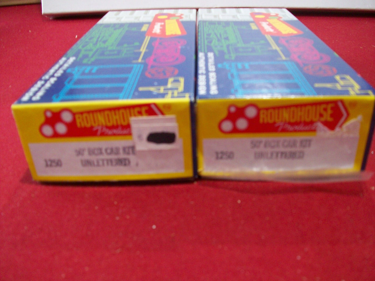 HO Scale (2)RoundHouse 50' BoxCar Kit "Unlettered" Lot#1020
