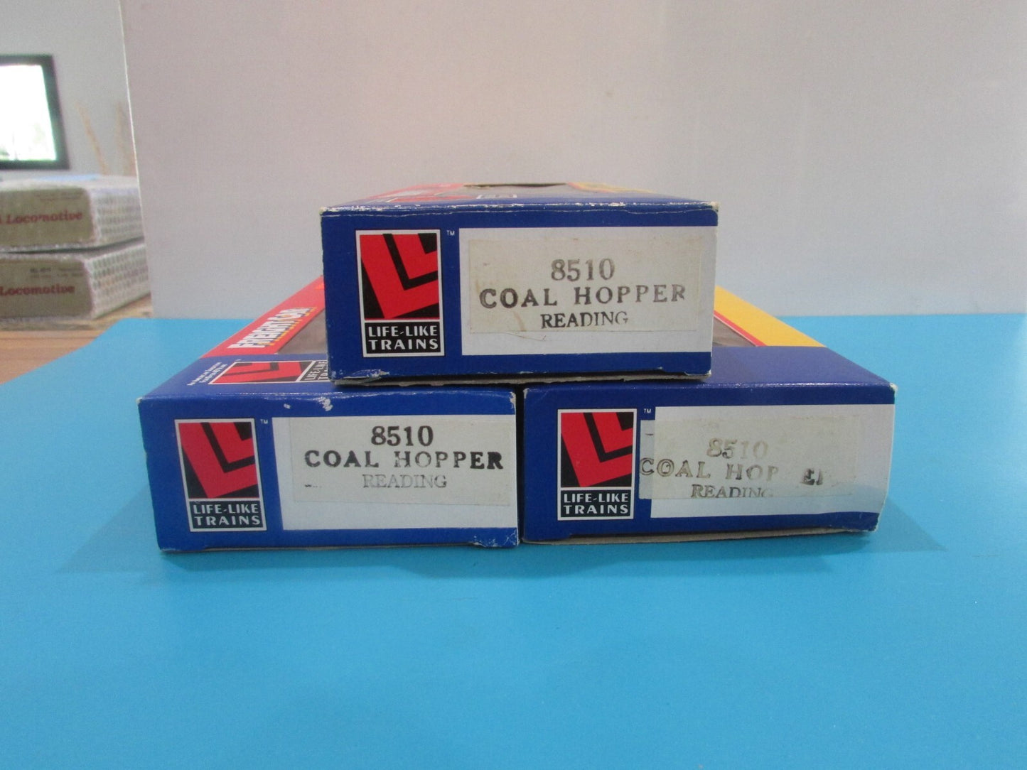 HO Scale Life-Like (3) 8510 Coal Hoppers Reading Lot#2366