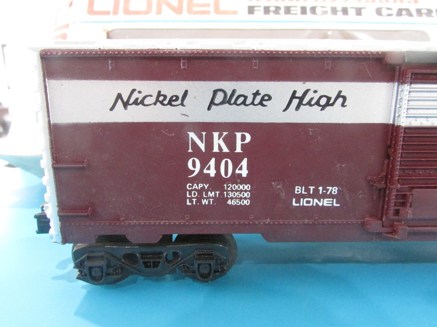 O Scale Lionel 6-9404 Nickel Plate Box Car Lot#1674