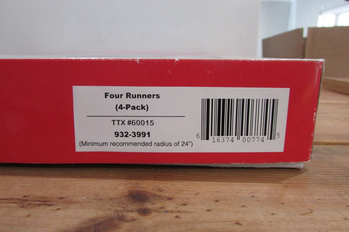 HO Scale Walthers 932-3991 Four Runners (4-Pack) TTX#60015 Lot#3978