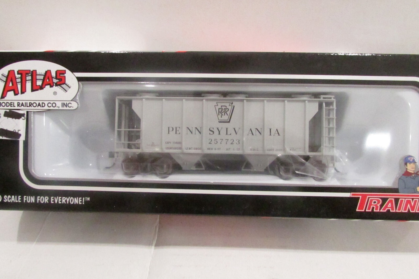 Ho Scale Atlas 11297 PS-2 2BAY Covered Hopper Pennsylvania Lot#4142