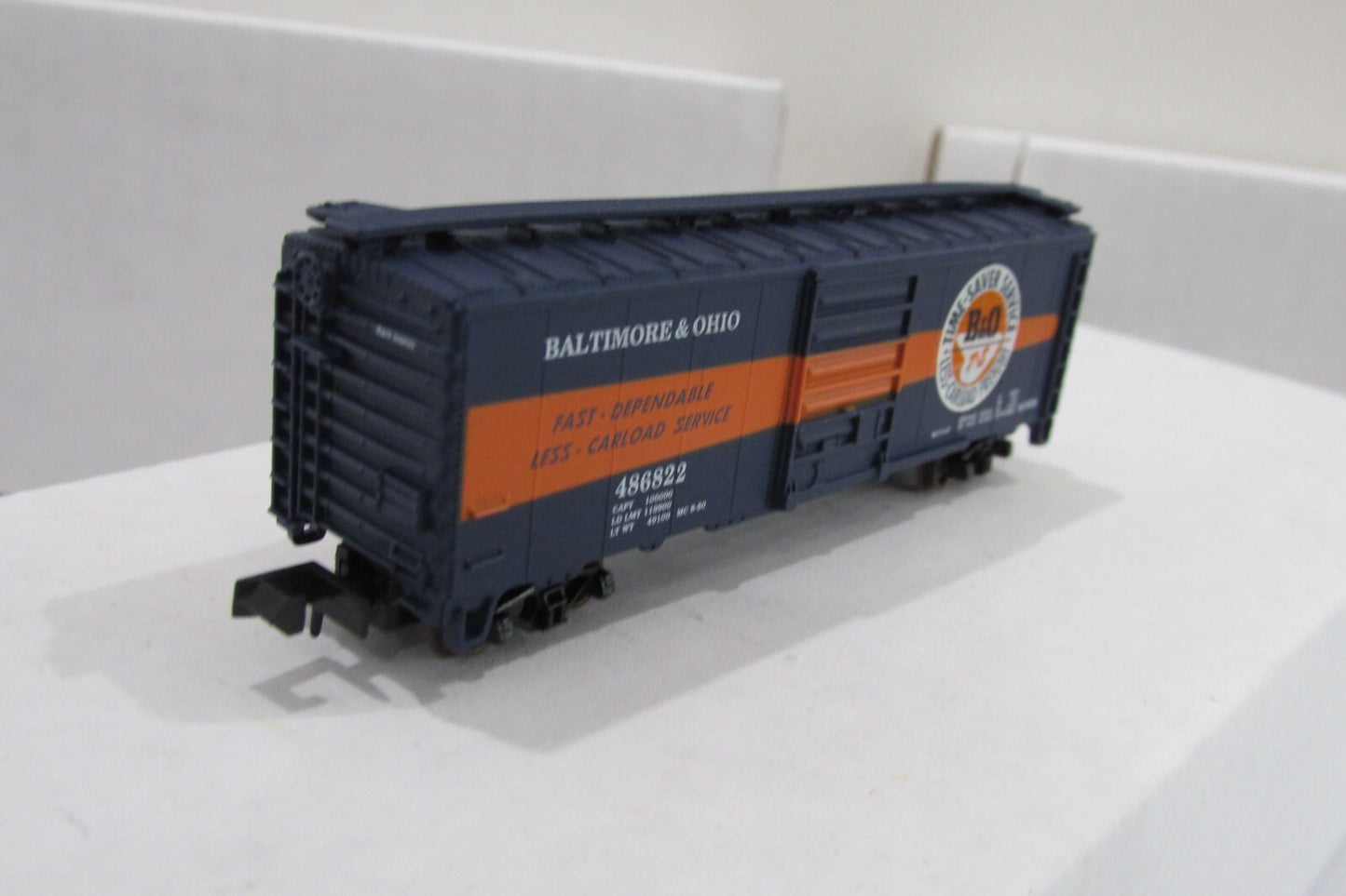 N Scale Atlas 34312 40' Box Car B&O Time Service #486822
