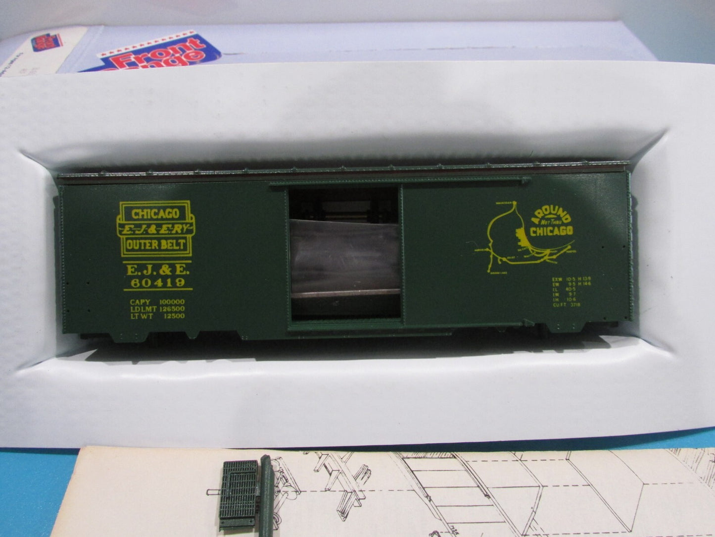 HO Scale Front Ranger Products 4052 ACF 40' Boxcar ELGIN JOL & EASTERN Lot#4106