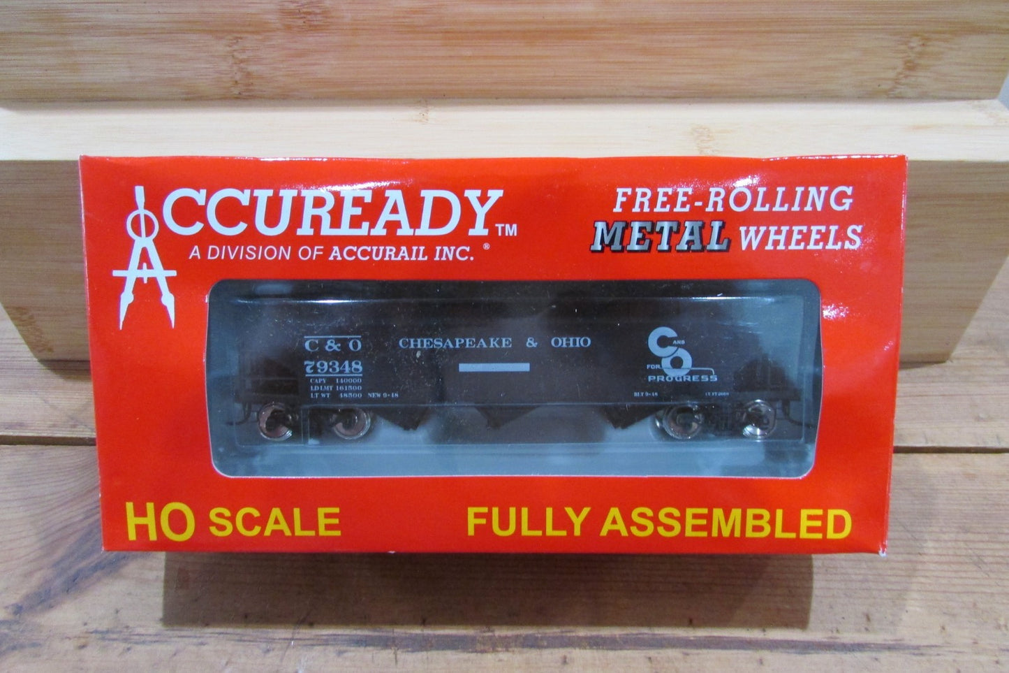 HO Scale Accuready 97520 70 Ton Offset Side Tiple Hopper C&O Lot#5055