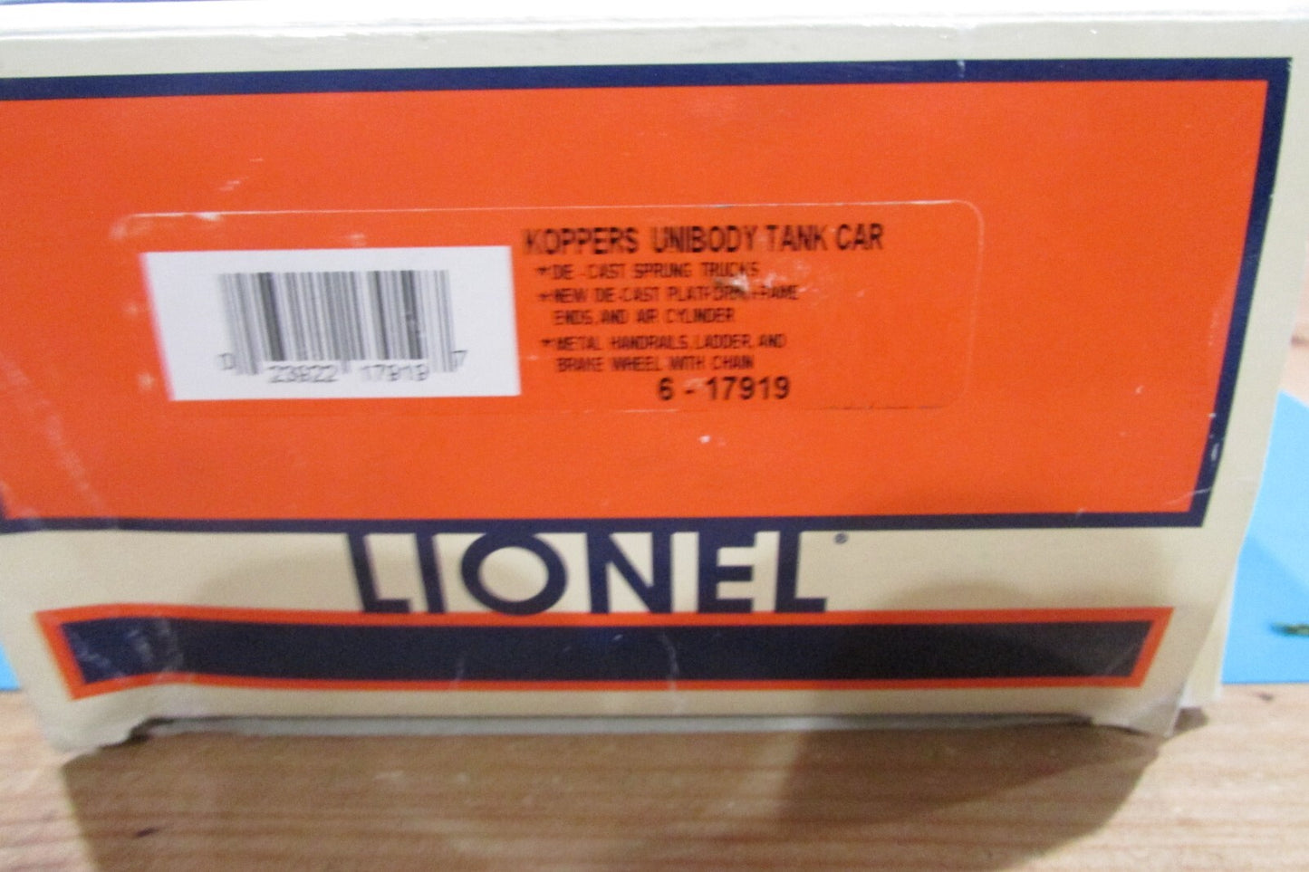 O Gauge Lionel 6-17919 Koppers Unibody Tank Car Lot#2458