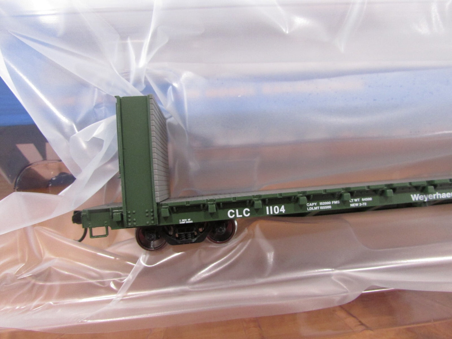 HO Scale Walthers (3)Pullman-Standard 60' Bulkhead Flatcar Weyerhaeuser Lot#3085